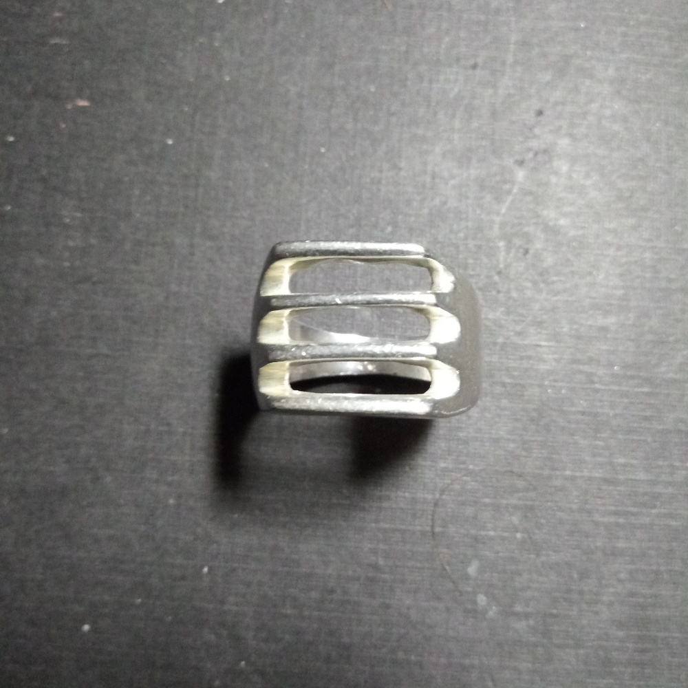 SLITTED STERLING SILVER/925 RING - Picture 2 of 4